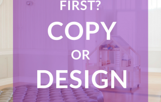 copy or design first|burnt butter homepage example